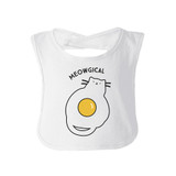 Meowgical Cat And Fried Egg Baby White Bib