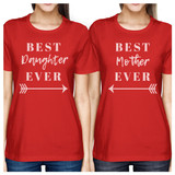 Best Daughter & Mother Ever Red Womens Short Sleeve T Shirt For Mom