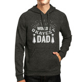 World's Okayest Dad Dark Grey Funny Design Hoodie For Fathers Day