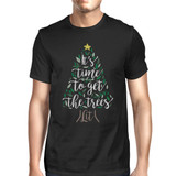 It's Time To Get The Trees Lit Mens Black Shirt
