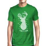 Make It Rein Vintage Reindeer Mens Green Shirt