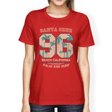 Santa Cruz Beach California Womens Red Shirt