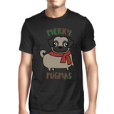 Merry Pugmas Pug Mens Black Shirt