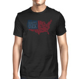 Happy Birthday USA American Flag Shirt Mens Black Graphic T-Shirt