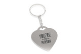 You are My Person Both Side Arrow Key Chain Heart Shaped Key Ring Gift