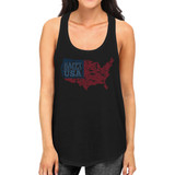 Happy Birthday USA Womens Black Sleeveless Top Funny 4 Of July Tank