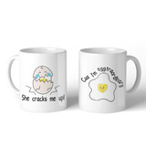 Egg Crack Eggtraordinary Cute Matching Couple Mugs For Wedding Gift