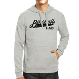 Baseball Dad Unisex Grey Hoodie Unique Cute Gifts From Daughters