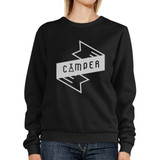 Camper Black Sweatshirt Trendy Design Fleece Cute Gift For Camping