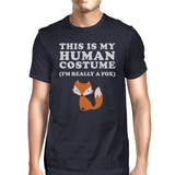 This Is My Human Costume Fox Mens Navy Shirt