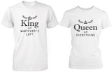 King and Queen of Everything Matching Couple White T-shirts (Set)