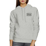 Mini USA Trendy Design Unisex Grey Sweatshirt Pullover Fleece