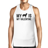My Dog My Valentine Men's Tank Top Valentine's Gift For Dog Lovers