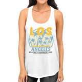 Los Angeles Beaches Summertime Womens White Tank Top