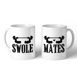 Swole Mates 11oz Matching Couple Gift Mugs For Workout Gym Lovers