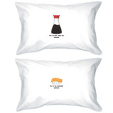 Sushi & Soy Sauce Matching Pillow Covers Funny Anniversary Gifts