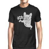 Boo French Bulldog Ghost Mens Black Shirt