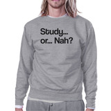 Study Or Nah Grey Sweatshirt