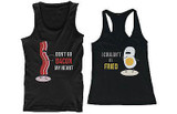 Don't Go Bacon My Heart, I Couldn't If I Fried Matching Couple Tank Tops