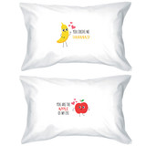 Drive Me Bananas Matching Gift Couple Pillow Cases For Anniversary