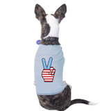 American Flag Peace Sign Independence Day T Shirt For Small Dogs