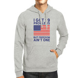 Freedom Ain't One Unisex White Hoodie For Fourth Of July