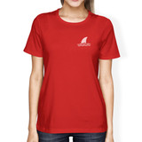 Mini Shark Red Womens Short Sleeve T-Shirt Gifts For Shark Lovers