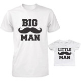 Daddy and Baby Matching T-Shirt Set - Big Man Little Man Infant White Tee