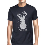 Make It Rein Vintage Reindeer Mens Navy Shirt