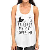 My Cat Loves Me Womens Tank Top Cute Cat Graphic For Cat Lovers