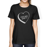 Feeling Empty Heart Black Short Sleeve T Shirt Unique Gift Idea