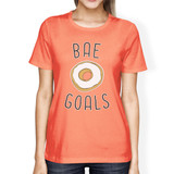 Bae Goals Women's Peach T-shirt Simple Typography Cute Graphic Tee