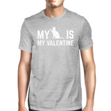 My Cat My Valentine Men's Heather Grey T-shirt Creative V-day Gifts