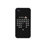 Pixel Game Santa And Rudolph Black Phone Case