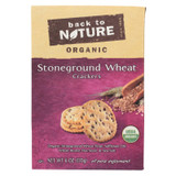 Back To Nature Crackers - Organic Stoneground Wheat - Case Of 6 - 6 Oz.