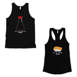 Sushi & Soy Sauce Matching Couple Tank Tops Funny Anniversary Gift - 3PTT068BK MM WM