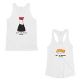 Sushi & Soy Sauce Matching Couple Tank Tops Funny Anniversary Gift - 3PTT068WT MM WM