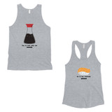 Sushi & Soy Sauce Matching Couple Tank Tops Funny Anniversary Gift - 3PTT068HG MS WS