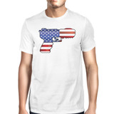American Flag Pistol Mens Tee Unique Patriotic Gift For 4th Of July