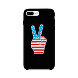 American Flag Peace Black Phone Case