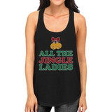 All The Jingle Ladies Womens Black Tank Top