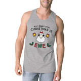 All I Want For Christmas Is Ewe Mens Grey Tank Top