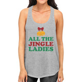 All The Jingle Ladies Womens Grey Tank Top