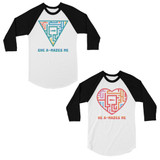 A-Mazes Me Matching Baseball Shirts Funny Couples Anniversary Gift - 3PBST112BKWT ML WL