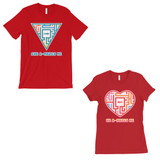 A-Mazes Me Red Matching Couples T-Shirts Funny Valentine's Day Gift - 3PCT170RD MM WM