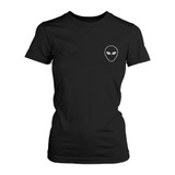 Alien Pocket Printed Shirt Trendy Women's Tee Simple Graphic Tshirt
