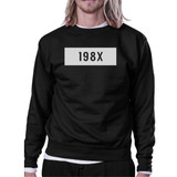 198X Black Sweatshirt Simple Design Cute Gift Ideas For Born In 80s