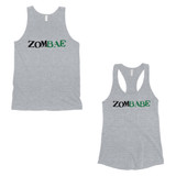 Zombae And Zombabe Matching Couple Tank Tops - 3PTT058HG M2XL W2XL