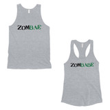 Zombae And Zombabe Matching Couple Tank Tops - 3PTT058HG MS WS