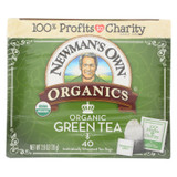 Newman's Own Organics Organic Green Tea - Case Of 6 - 40 Bags